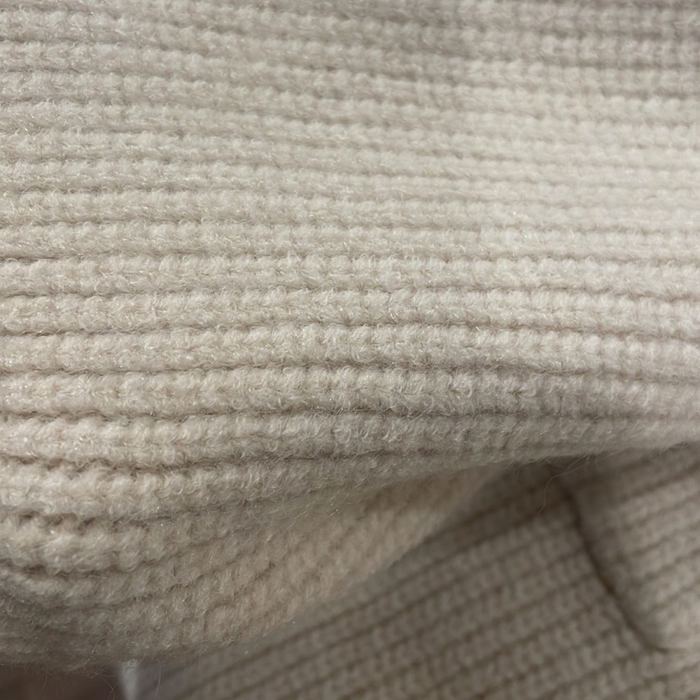 GORGEOUS Chunky Thick Long Below Knee Duster Rib Dark Cream Cardigan Coat - Picture 6 of 7
